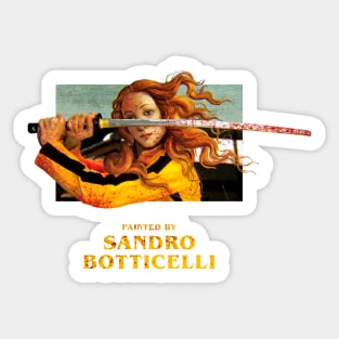 The Birth of Venus with katana Sticker